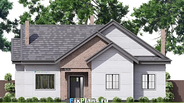 Проект дома с мансардой 17х15 м S305м2 F-16262