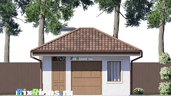 Проект одноэтажного дома 5х6м S24м2 F-17405