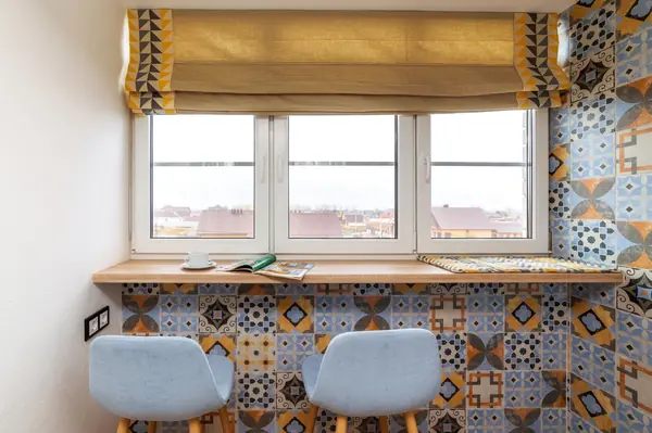 Квартира с синими акцентами