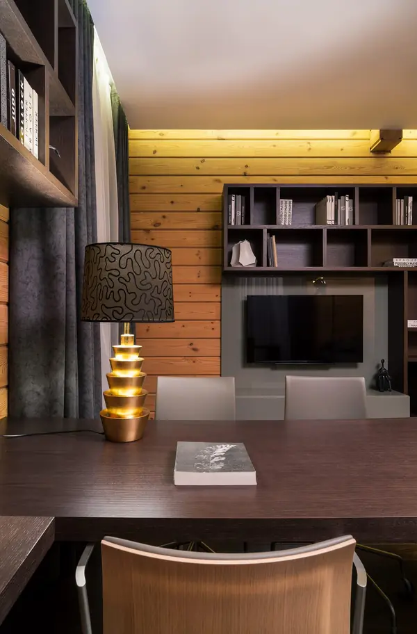 Интерьер деревянного особняка в подмосковном посёлке "Никольские озера"