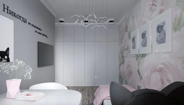 Дизайн проект комнаты для девочки