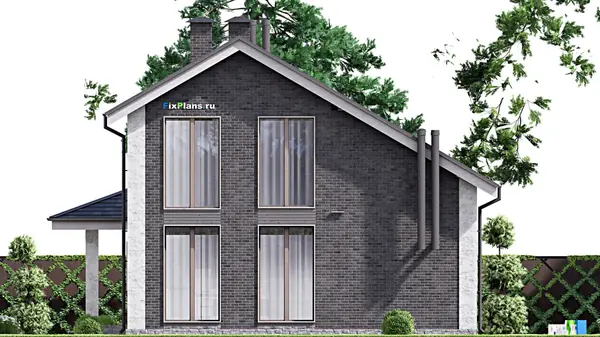 Проект дома с мансардой 11х12 м S108м2 F-14759