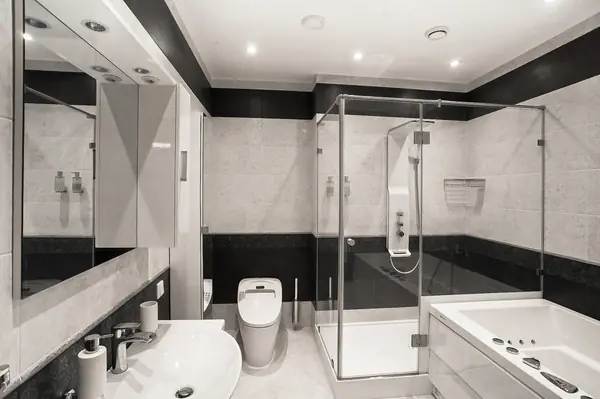 Черно-белые ванные комнаты. Проекты 2012 - 2013 г. Санкт-Петербург.