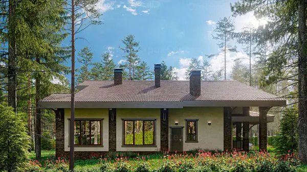 2-этажный дом «Брайль» в стиле Шале