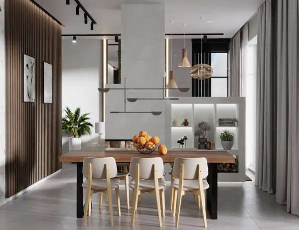 Кухня-гостиная в частном доме