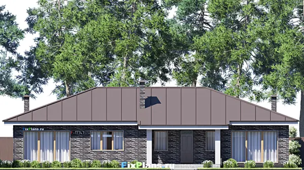 Проект одноэтажного дома 20х15м S206м2 F-17747