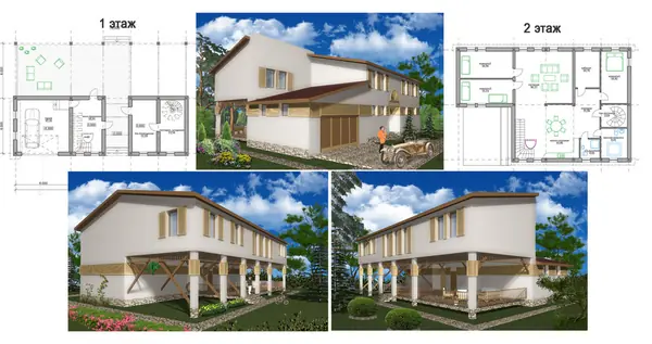 Серия проектов жилых домов от 300 кв.м.