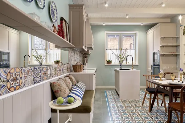 Кухня с котельной в шкафу