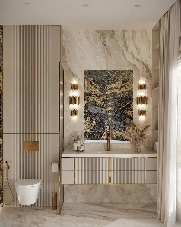 Роскошный дизайн квартиры в стиле современная классика в ЖК "Квартал Лахта парк"