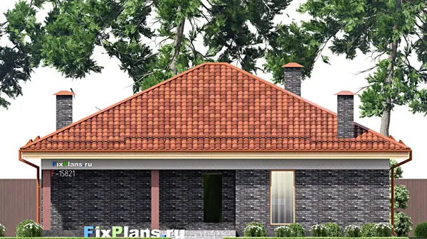 Проект одноэтажного дома 14х13м S120м2 F-15821