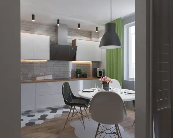 Дизайн-проект квартиры студии в современном стиле