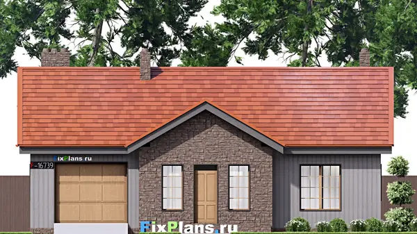 Проект одноэтажного дома 18х14м S157м2 F-16739