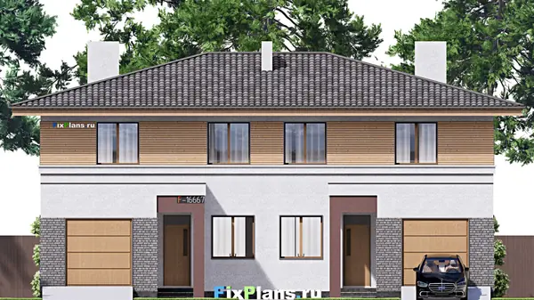 Проект двухэтажного дома 16х17 м S317м2 F-16667