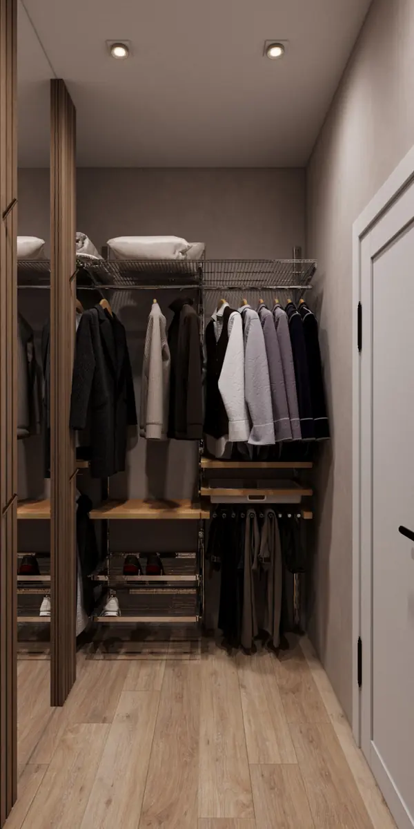 Проект интерьера квартиры 67 м2 в ЖК "Рассказово"