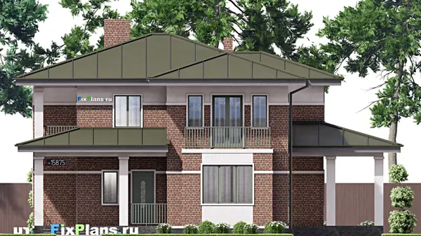 Проект двухэтажного дома 16х14 м S251м2 F-15875