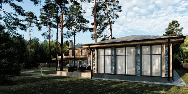 Частная архитектура "Загородный дом в стиле шале"