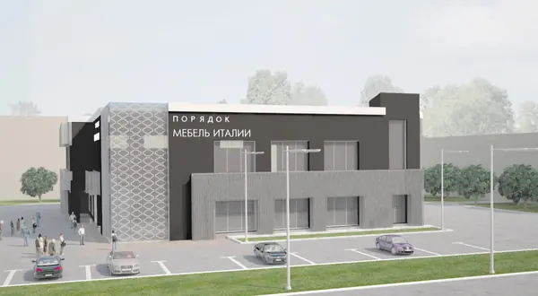 Дизайн фасадов торгового центра