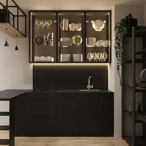 Стеллаж деревянный БОР 2 / Стеллажная система в