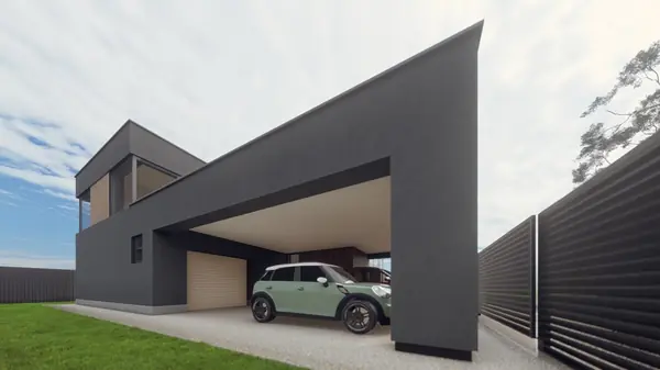 Проект дома с плоскими кровлями