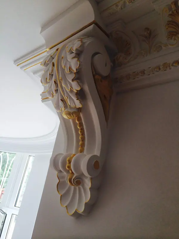 Монтаж гипсовой лепнины