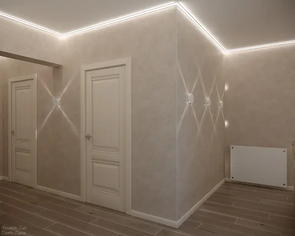 Дизайн лестницы и коридора в таунхаусе, ЖК "Немецкая деревня", г. Краснодар