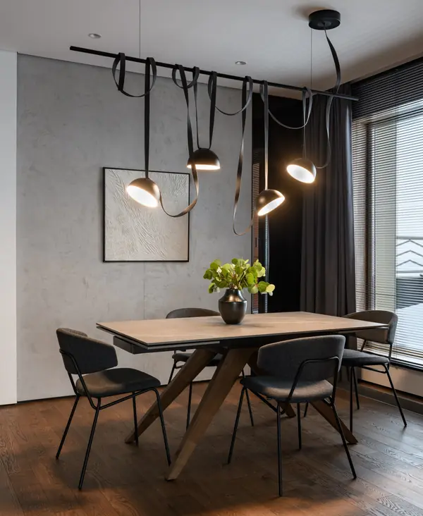 Брутальная трехкомнатная квартира 90 кв.м. с видом на реку