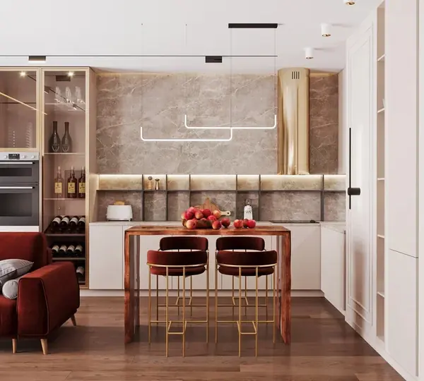 Ремонт квартиры в стиле неоклассика для молодой девушки