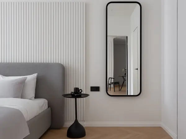 Графичный "Черно-белый" интерьер для студентки архитектурного ВУЗа