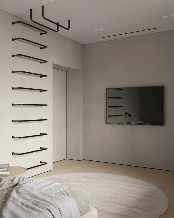 ЖК «Зенит», современный интерьер квартиры, построенный на контрастах