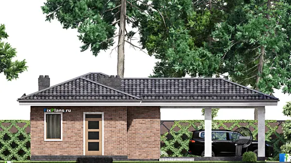 Проект одноэтажного дома 10х13м S74м2 F-15380