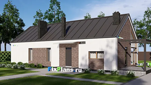 Проект одноэтажного дома 21х11м S155м2 F-16460