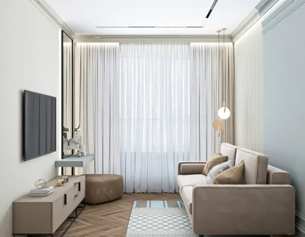 Просторная квартира с гостевой в классическом стиле