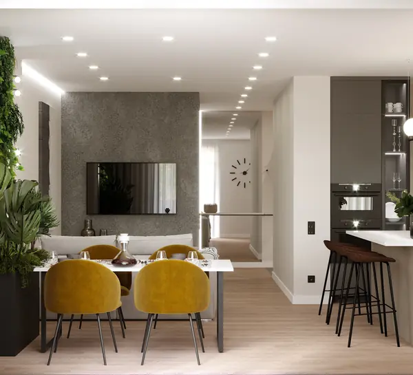 Дизайн-проект квартиры, площадью 99,1 м2 в г. Новосибирск