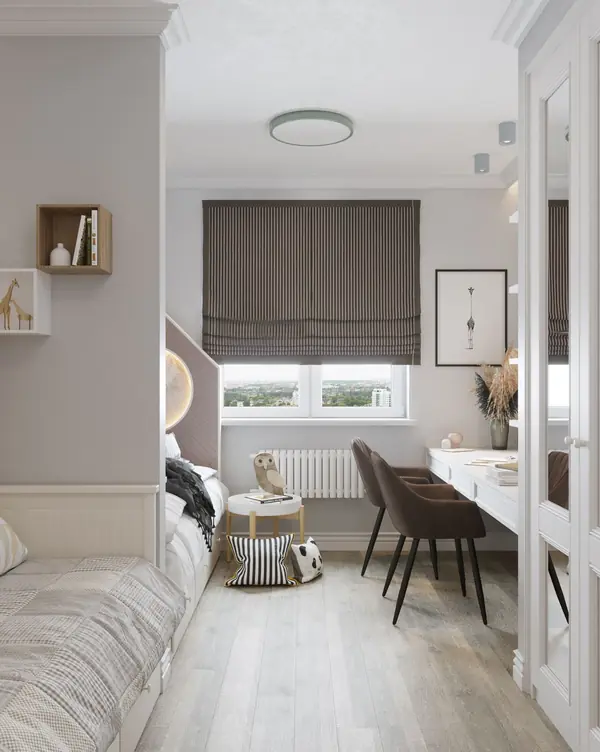 Дизайн интерьера в светлых тонах в новостройке Москвы