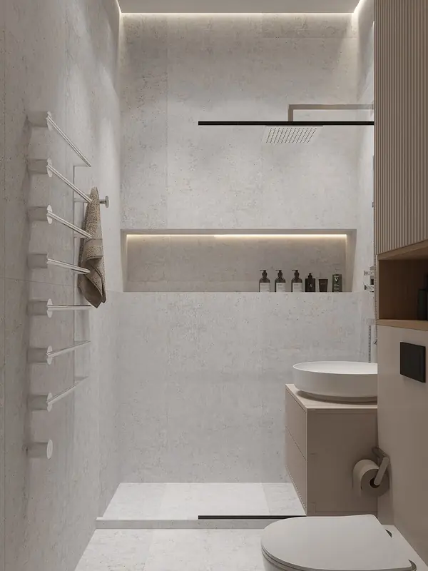 Санузел в стиле минимализм