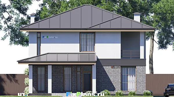 Проект двухэтажного дома 14х12 м S220м2 F-18026