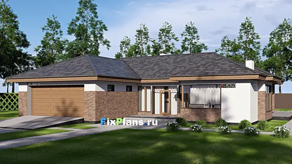 Проект одноэтажного дома 24х22м S348м2 F-15740