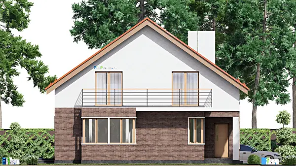 Проект дома с мансардой 14х16 м S304м2 F-16271