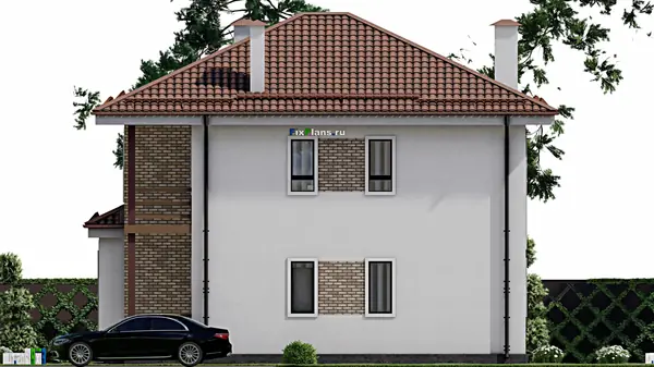 Проект двухэтажного дома 12х13 м S202м2 F-8684