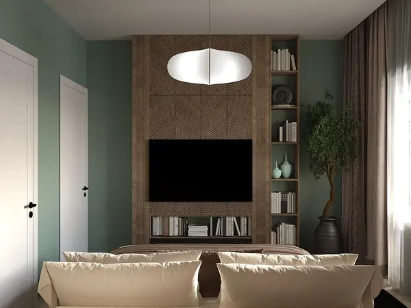 Спальня с японским акцентом.