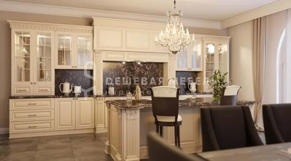 Большая кухня с порталом "Престиж" в стиле Арт-Деко