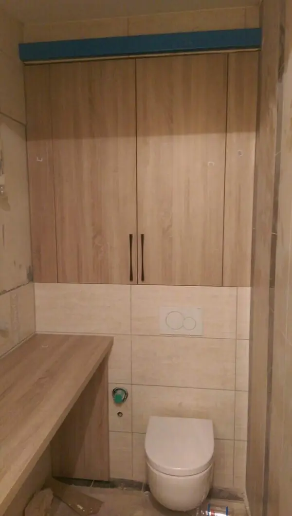 Кухня лофт дерево плюс черный, санузел дерево