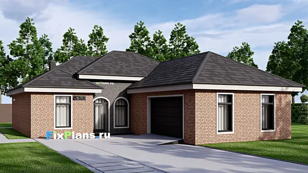 Проект одноэтажного дома 20х15м S182м2 F-16757