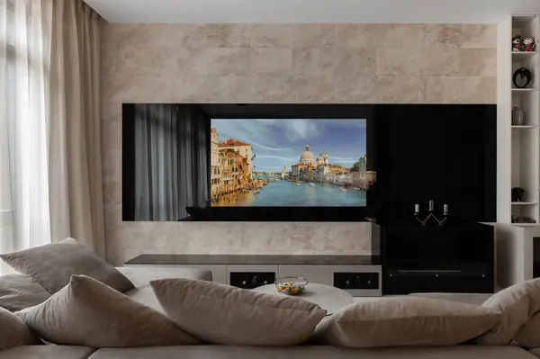 Домашний кинотеатр в гостиной