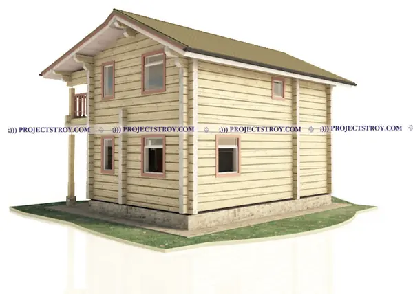 Небольшой дом из лафета