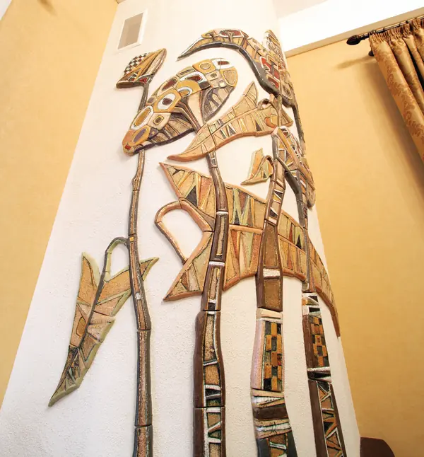 Отделка камина «Листья»