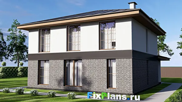 Проект двухэтажного дома 14х12 м S220м2 F-18026