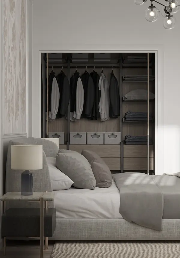 Спальня с гардеробной