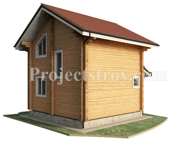 Небольшой дом из бруса 6 на 6 м