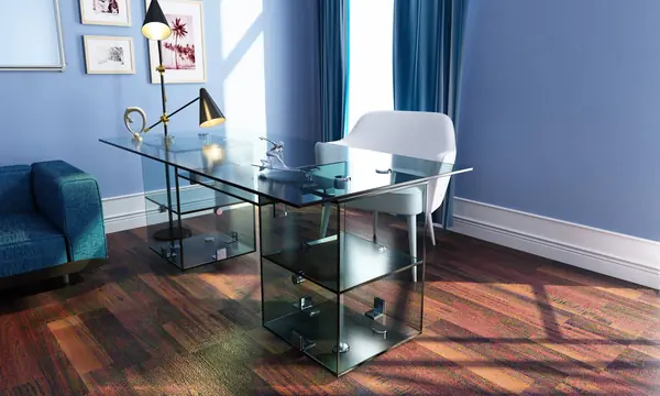 Glass Office Workdesk